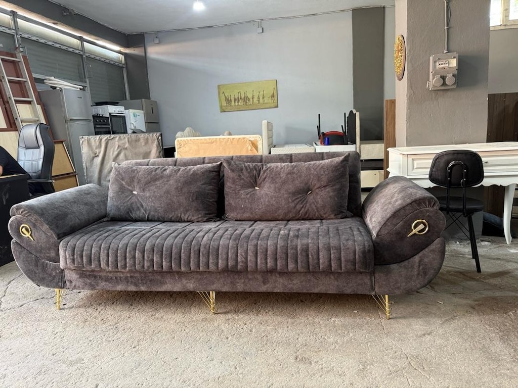 koltuk takımı 3adet 3lü eve teslim altı sandıklı - 5