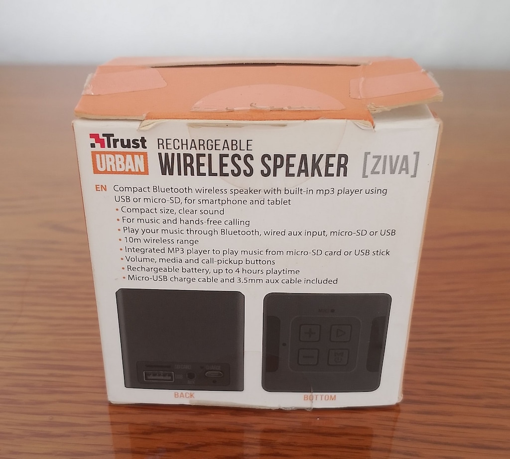 Trust Urban 6 Watt Bluetooth Hoparlör Şarj Edilebilir USB Micro SD - 2