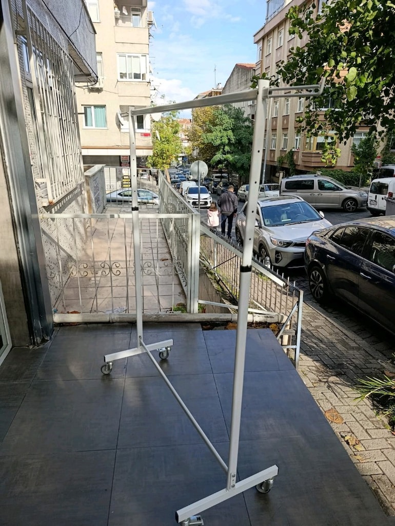 Eşek Askısı,Butik Askı,Bitik Askısı,Ayaklı Askılık, Tekerlekli Eşek - 8