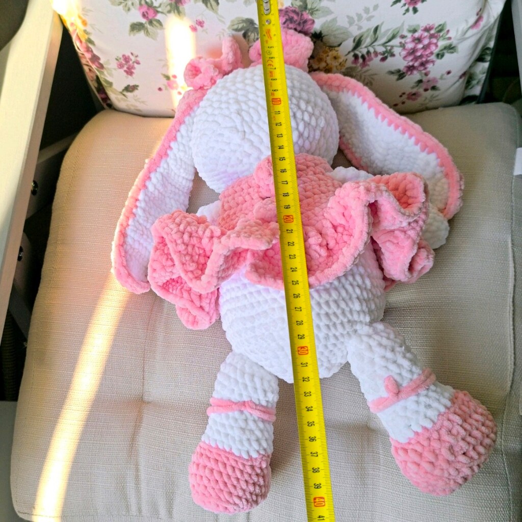 Amigurumi tavşan 50 cm oyun ve uyku arkadaşı - 16