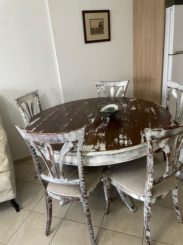 yuvarlak yemek masası ve 6 sandalye - 3