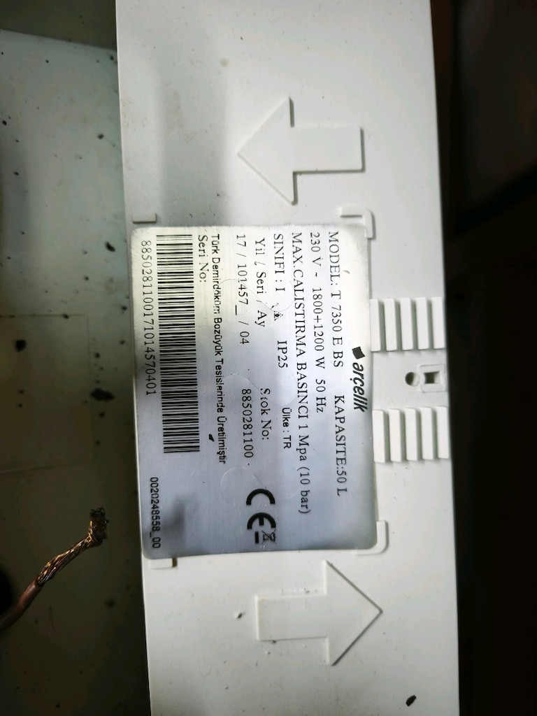 Arçelik Su Isıtıcı T7350 E BS turbo 50 litre termosifon - 8