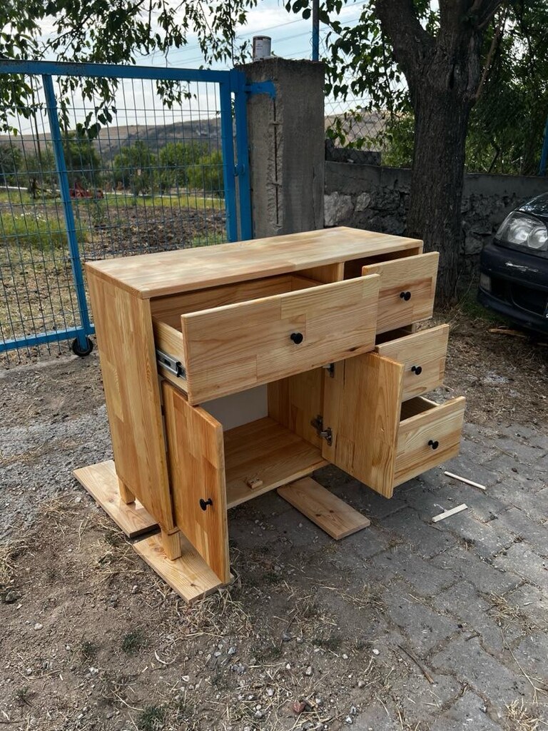 Masif Ahşap Dresuar Şifonyer - 5
