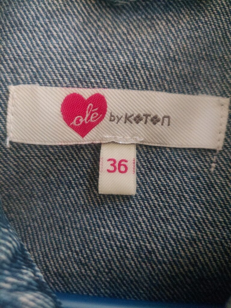 KOTON eskitme Yıldız Detaylı kot ceket - 11
