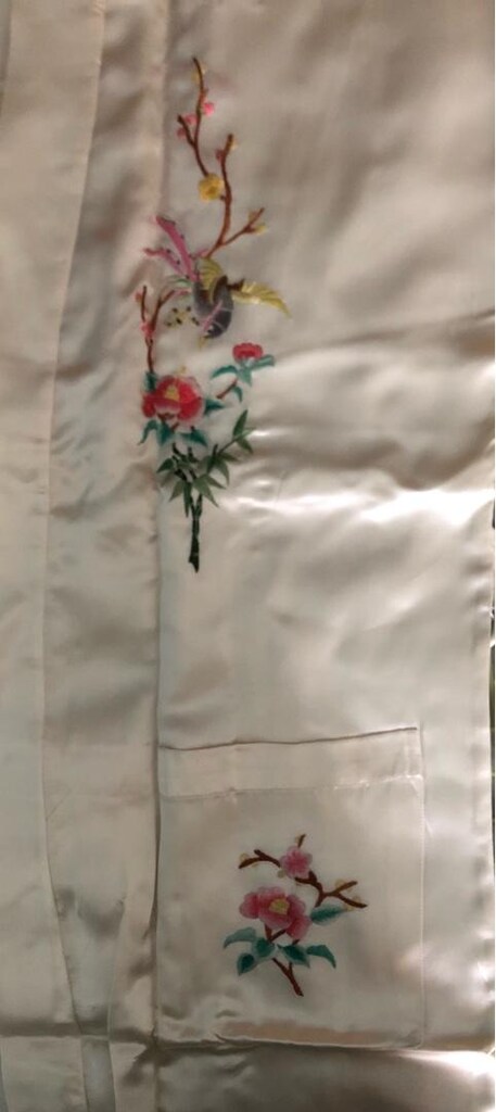 Japon tarzı işlemeli kimono/sabahlık - 3