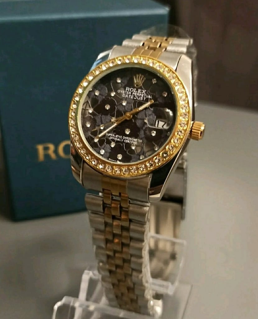 rolex kadın takvimli pilli kol saati - 5