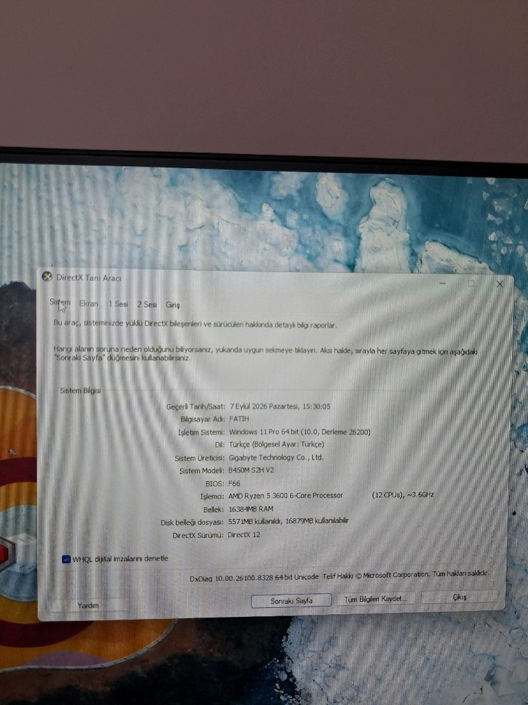 FULL SET OYUNCU BİLGİSAYARI / R5 3600 - GTX 1650 - 165Hz MONİTÖR - 5