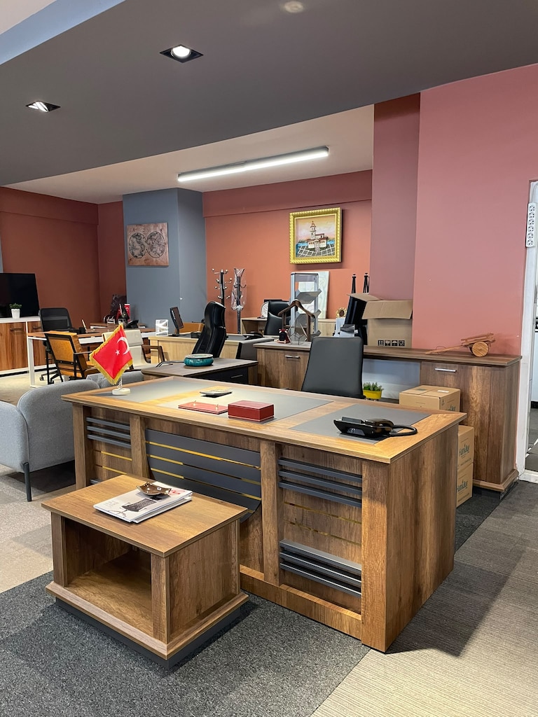 KLAS OFİS ÜSKÜDAR BAROK CEVİZ GOLD MAKAM TAKIMI SIFIR - 3