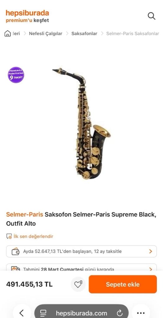 Acil selmer saksafon+stand+çanta+vandoren beki hepsi Çokkk Dekor