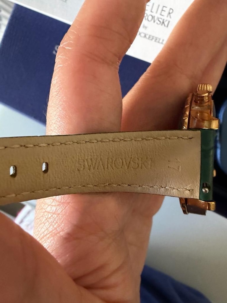Swarovski Yeşil Kronograf Saat - 7