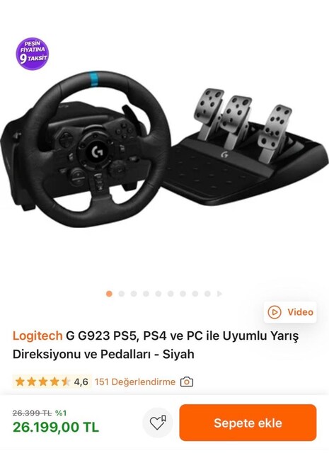 oyun komsolu deksiyon ve pedal