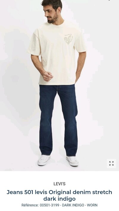 Levi's 501 Dark Indigo Kot Pantolon