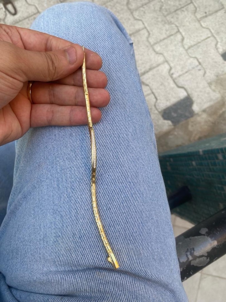 Mükemmel Kalite Gümüş Altın Kaplama Erkek bilekliği - 2