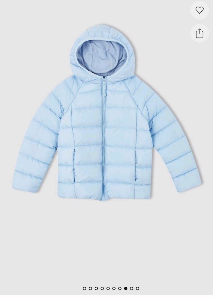 Defacto şişme mont içi polar kapüşonlu 9-10 yaş