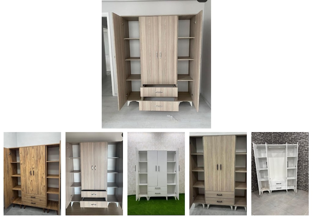 4 kapaklı elbise dolabı rojanxqqkl - 6