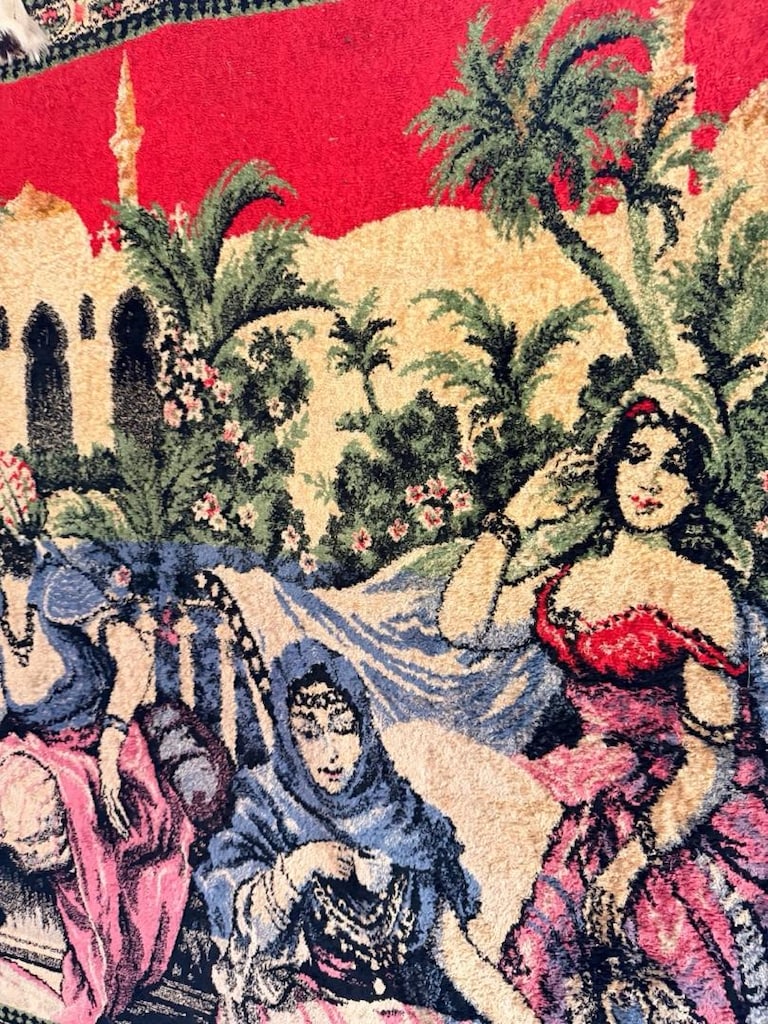 el dokuması duvar halısı - 4