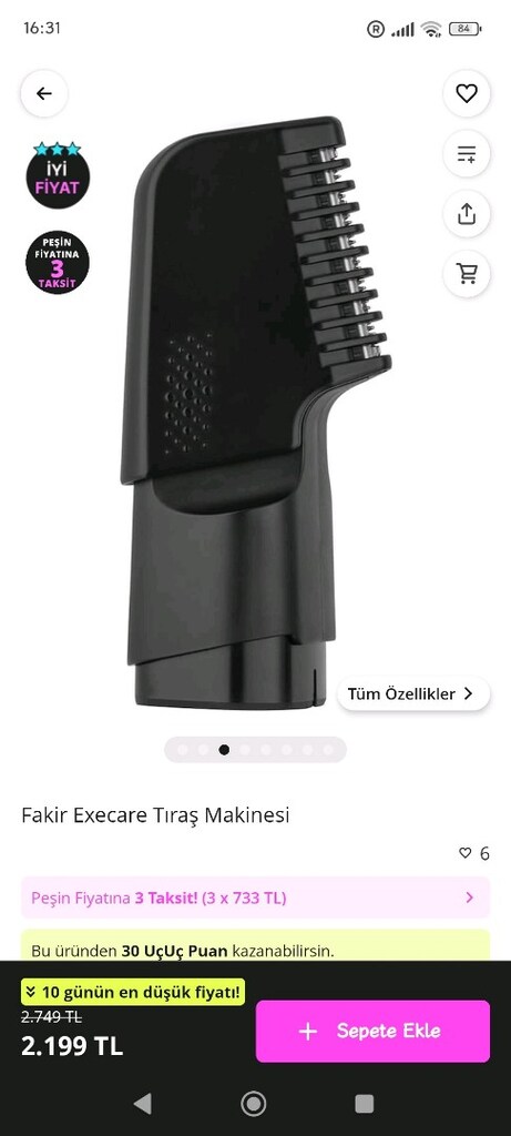 Sıfır Kapalı Kutu Fakir Traş makinası - 10