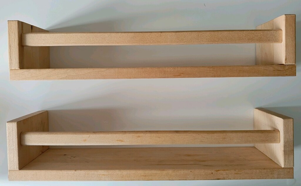 ikea ahşap duvar rafı, çiçek rafı, bahararlık rafı, kitap rafı - 2