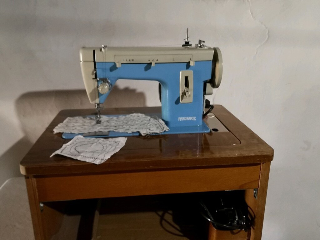 Fransız Singer Merritt Panoramic ev tipi dikiş makinesi Tam devir - 5