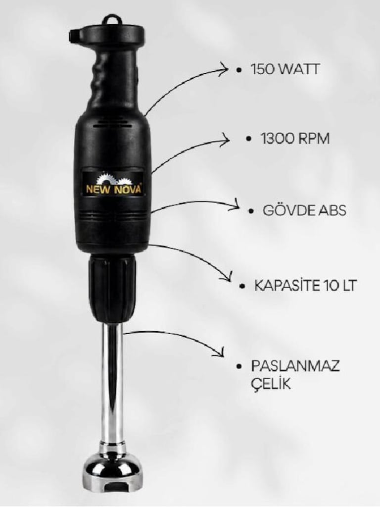 Süper Mikser Endüstriyel El Blender, S15, 15 cm - 2