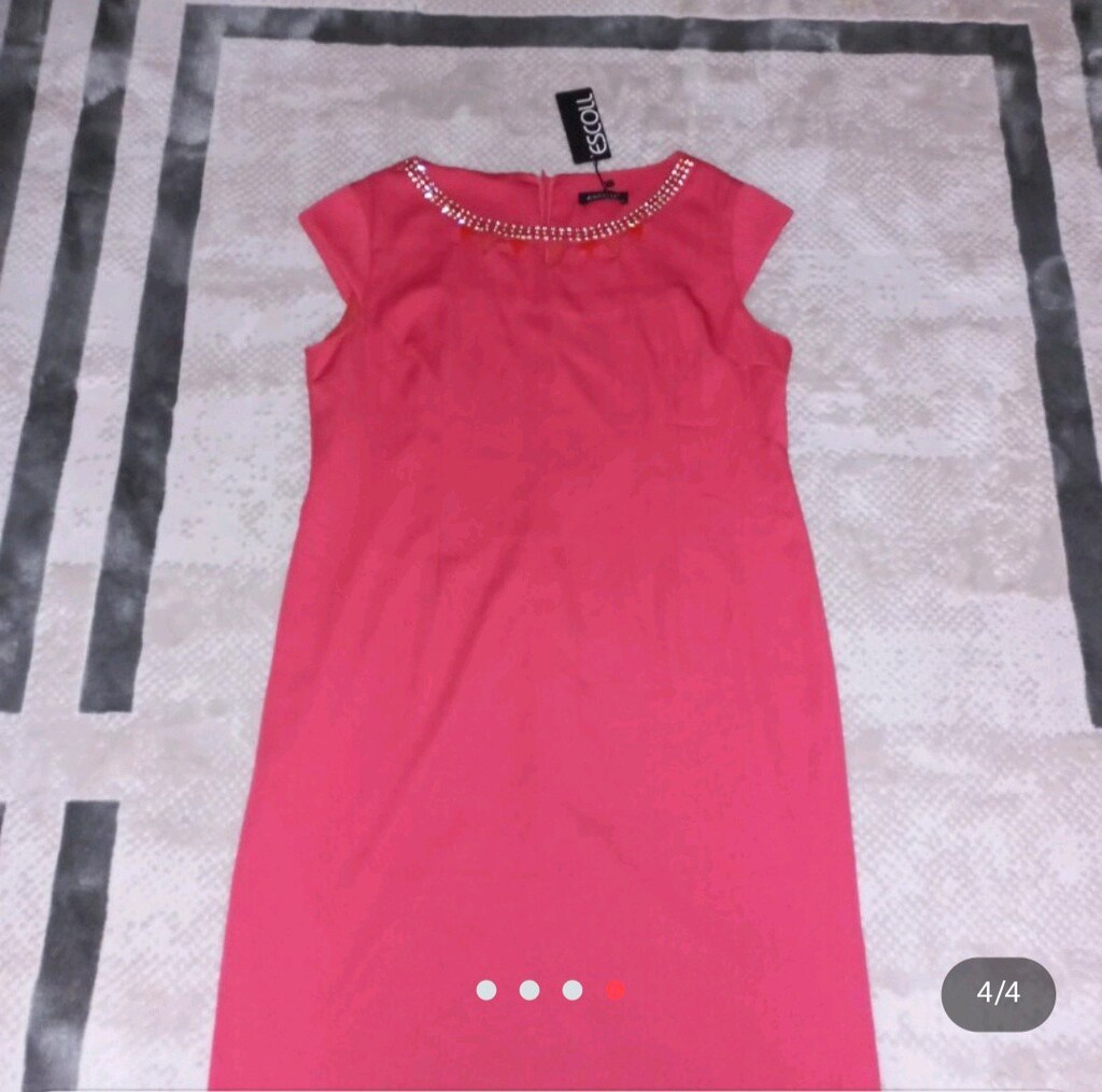 fuşya abiye elbise XXL beden - 4