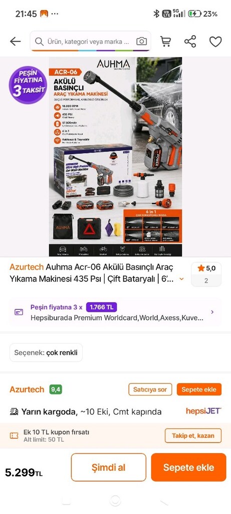 auhma acr 06 araç yıkama tabancası - 2