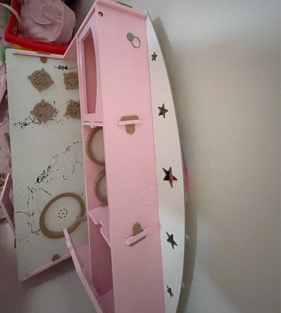 Büyük Ahşap Çocuk Oyun Mutfağı – Pembe - 4