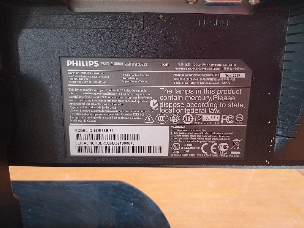 Arızalı Philips 192E1 19'' Monitör (MWE1192T) - 4