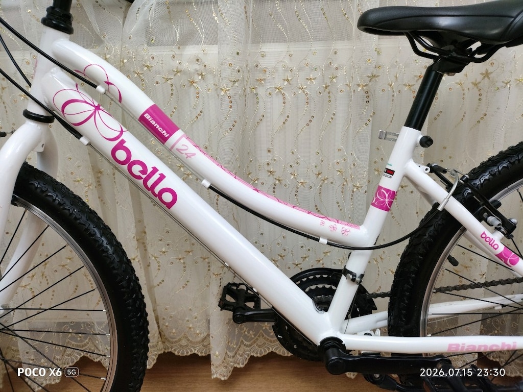 Sıfırdan farksız, hatasız 24" Bianchi Bella vitesli bisiklet (kaçmaz) - 14