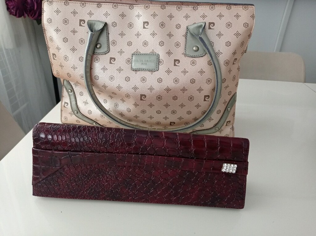 2-adet canta abiye vantasi sifir Pierre Cardin tantasi 1-2 kez kullani - 2