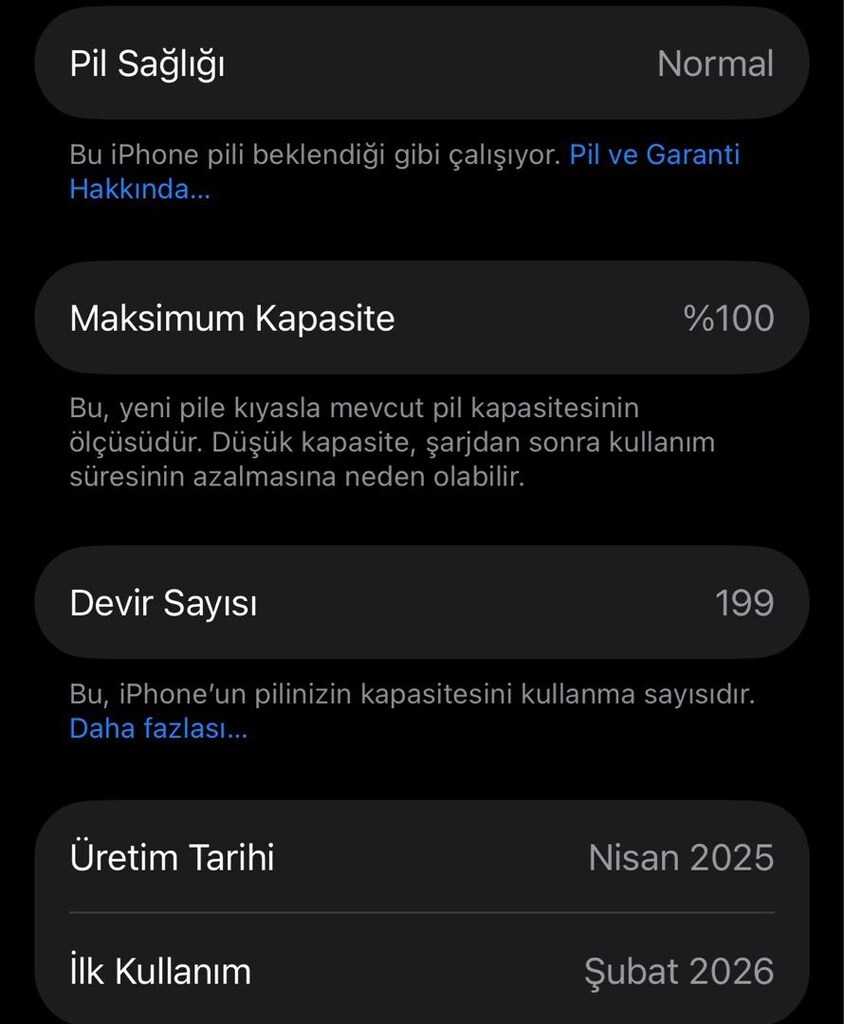 YD IPHONE 16 PİL %100 HATASIZ SİYAH - 5