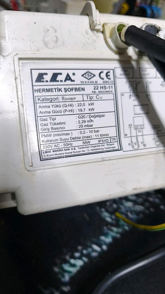 ECA 22 HS 11 Hermetik Şofben Anakart - 4