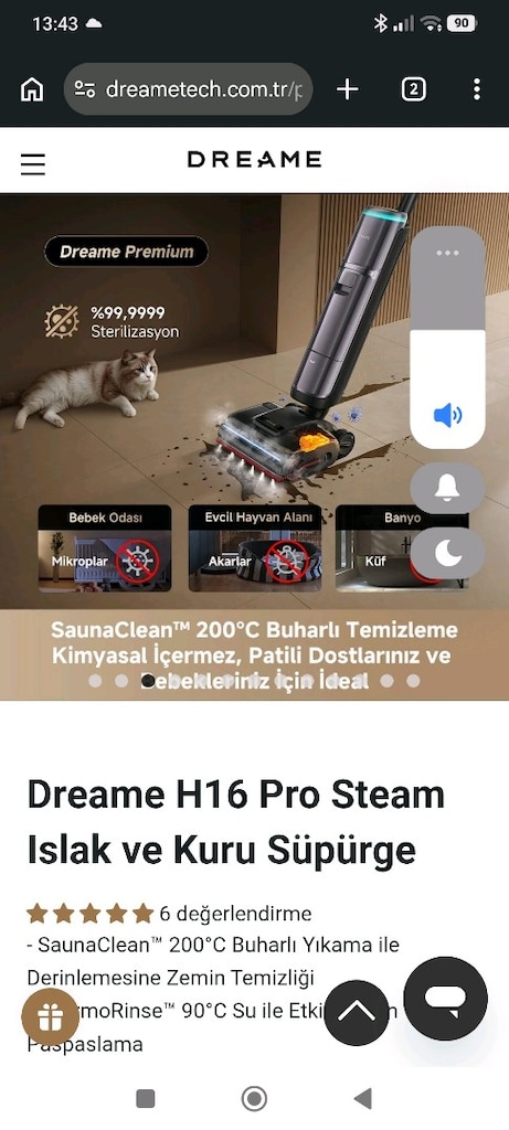 Dreama H16 Pro Islak Kuru kullanılmamış Garantili Süpürge - 2
