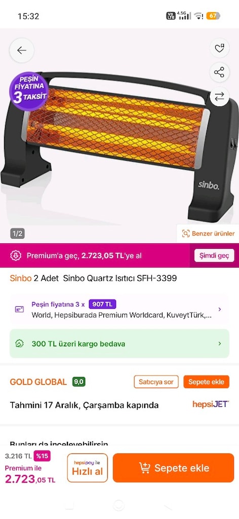 sıfır Sinbo infrared ısıtıcı - 6