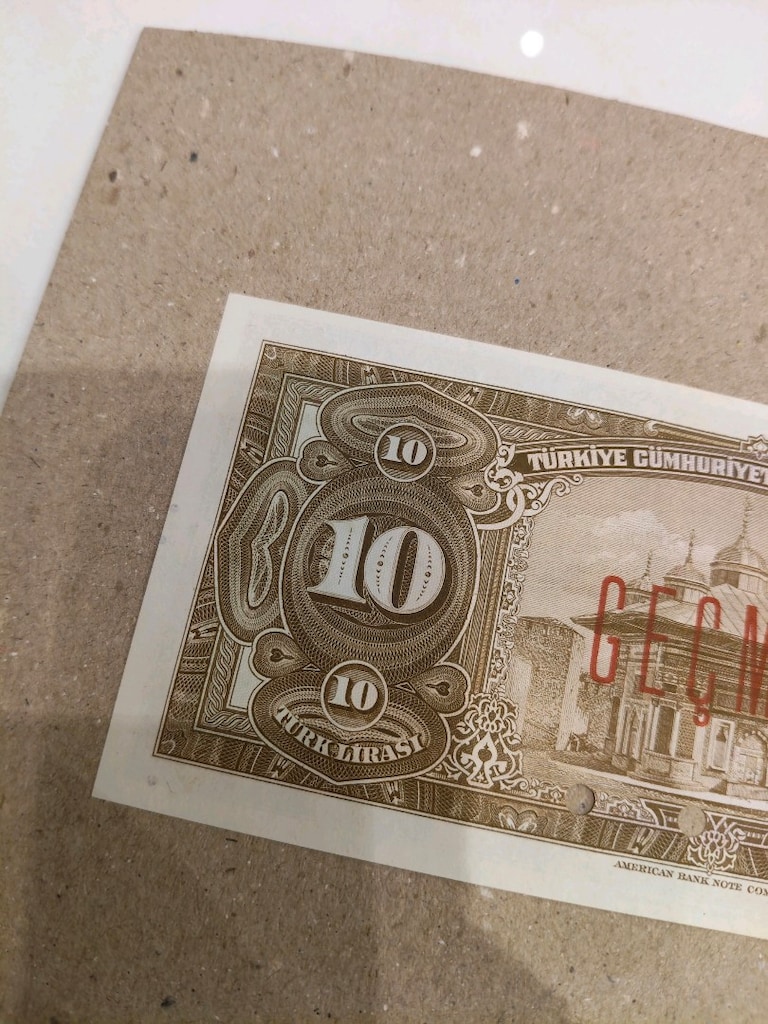 Nümizmatik Nadir Parça: 4. Emisyon 2. Tertip 10 Lira "Specimen" - 7