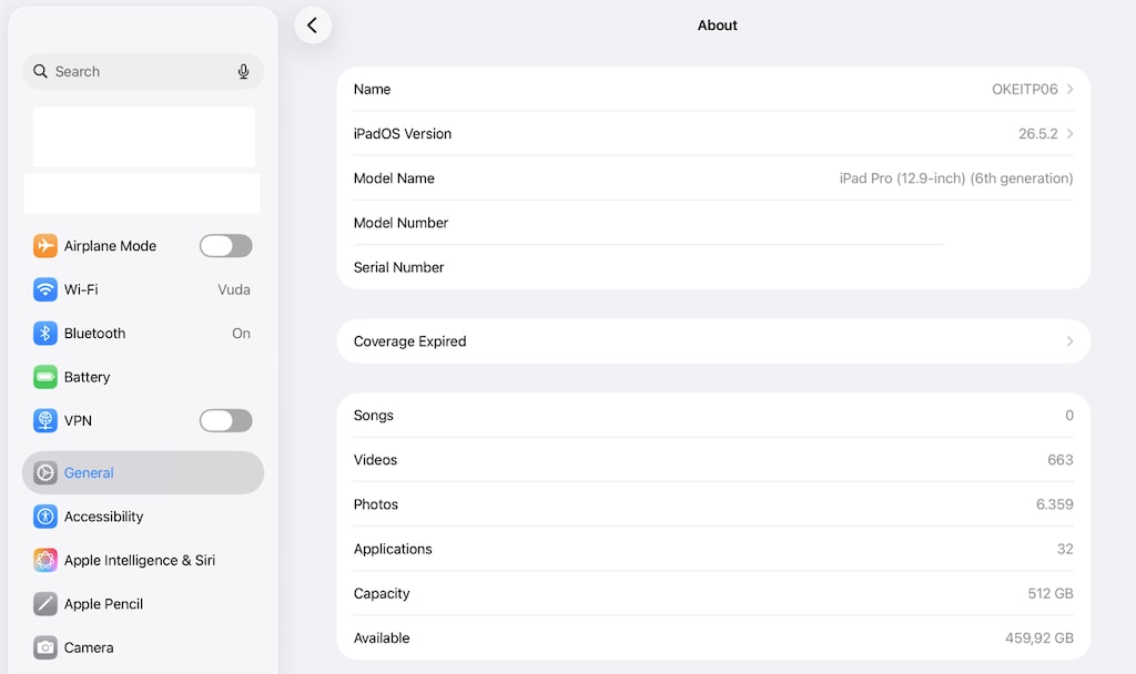 iPad Pro 6 - 12.9 inc - 512GB - Apple Pencil - Apple Smart Folio - 9