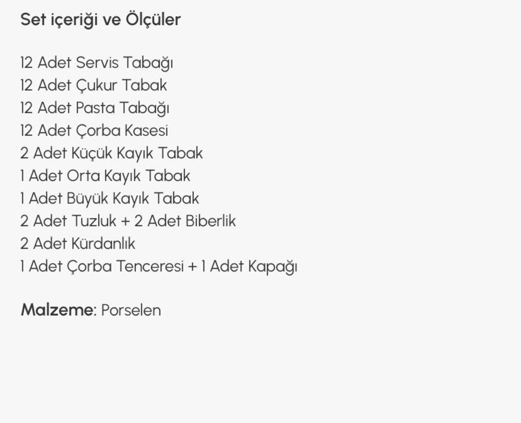 12 KİŞİLİK YEMEK TAKII EMSAN - 7