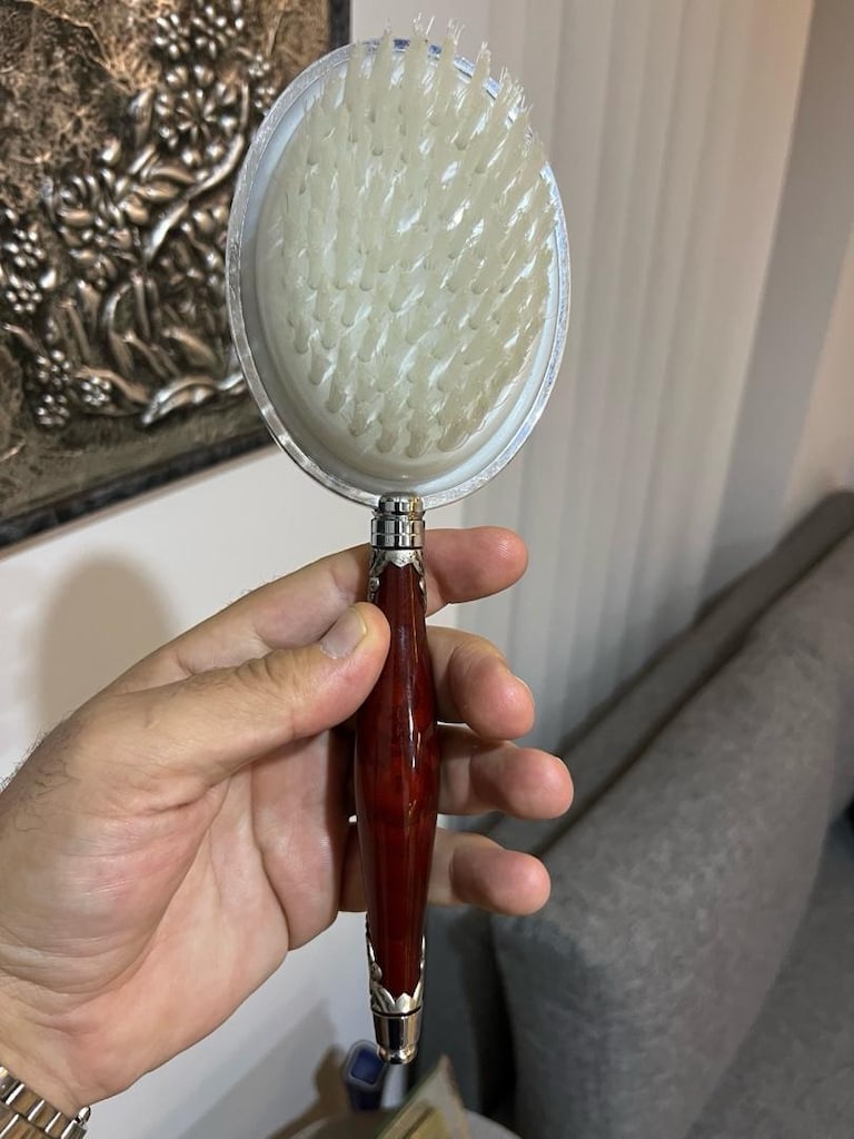 gümüş kaplama vintage fırça - 12