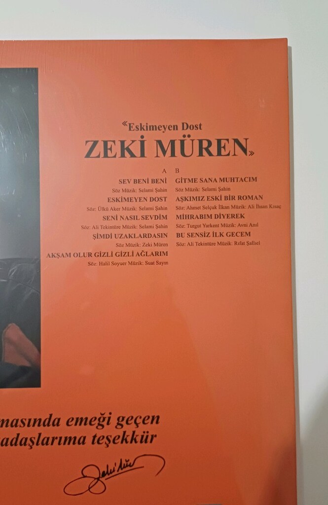 ZEKİ MÜREN ESKİMEYEN DOST (RENKLİ PLAK) SIFIR AMBALAJINDA LP PLAK - 3