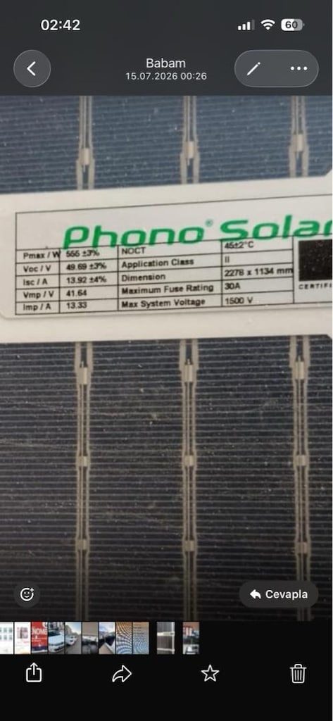Phono Solar Güneş Paneli 555W 2.27-1.13 Metre - 2