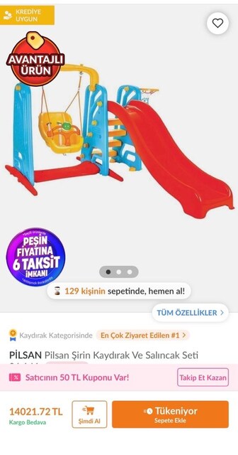 Pilsan oyun parkı kaydırak salıncak