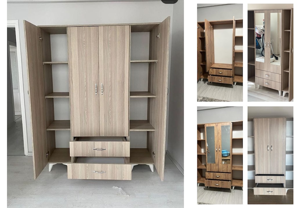 4 kapaklı elbise dolabı oloiunuync - 5