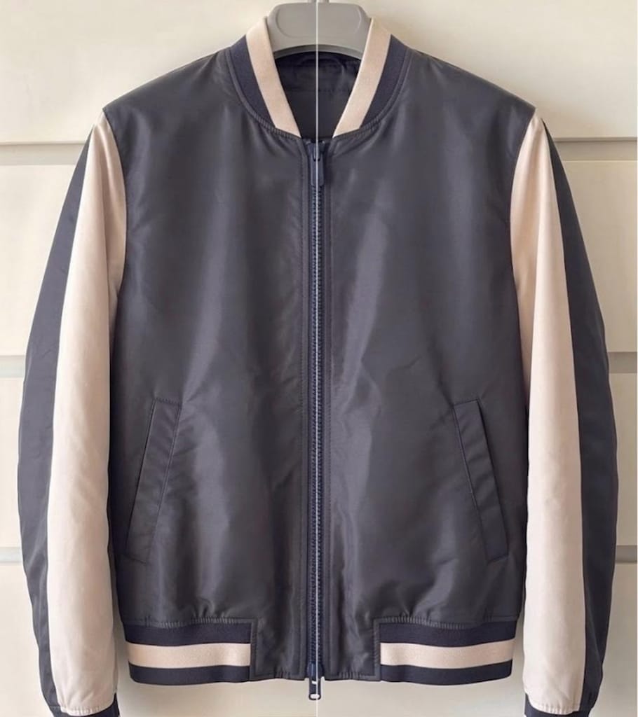 DOLGE GABBANA Siyah ve krem rengi bomber ceket - 2