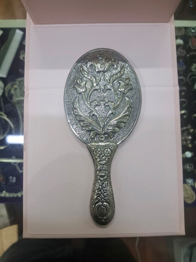 Full Gümüş 900 ayar El Ayna 13cm 50 gr - 2