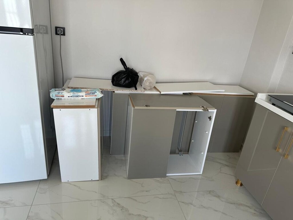 son fiyat yeni mdf mutfak dolabı üst kısmıda aynı renk - 7
