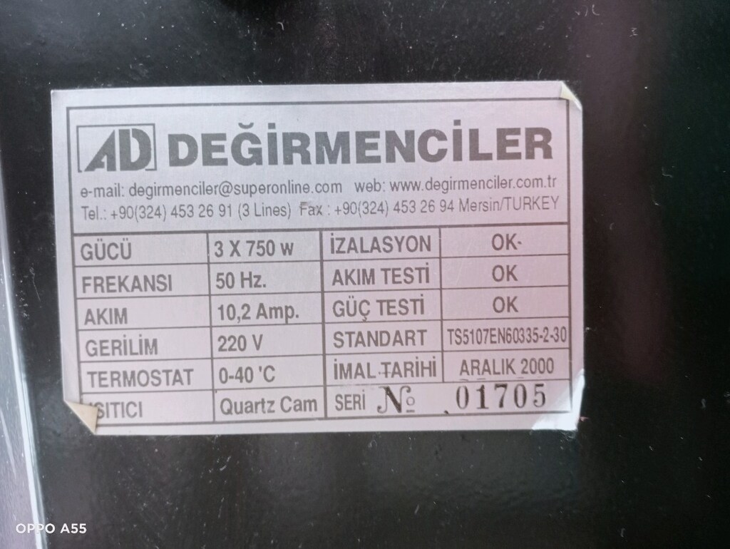 Tekerlekli üç gözlü üç kademeli elektrikli soba - 2