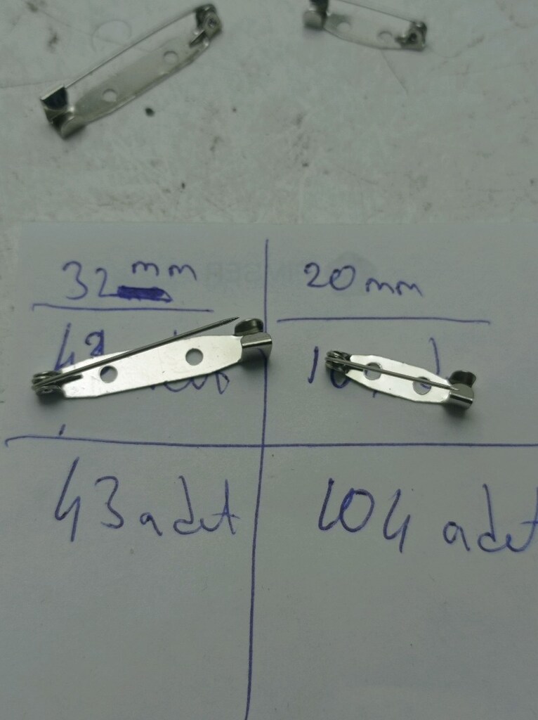 Metal Broş iğnesi 32mm,20mm - 4