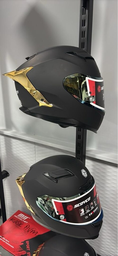 gold spoiler li Motorcu kaskı - 7