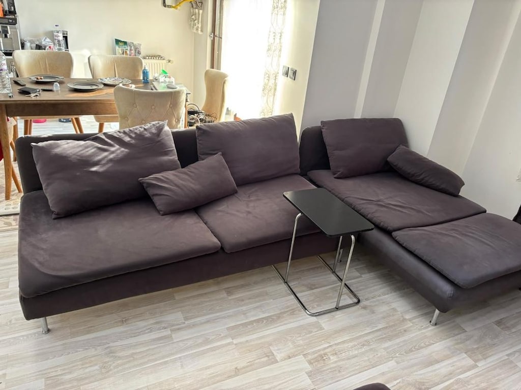 IKEA Söderhamn L Köşe Koltuk Takımı + Puf (Koyu Gri/Antrasit) - 9