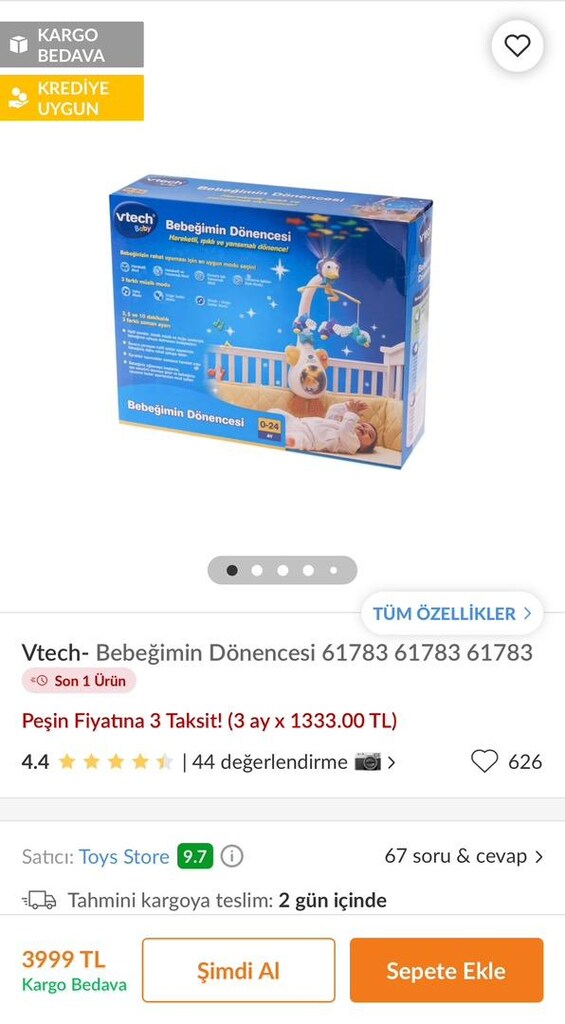 İkea bebek yatağı+vtech bebeğimin dönencesi+ işbir yatak - 11